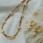 Natural Yellow Disc Shell and Starfish Necklace - floysun