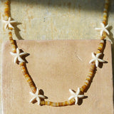 Natural Yellow Disc Shell and Starfish Necklace - floysun