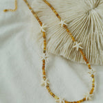 Natural Yellow Disc Shell and Starfish Necklace - floysun