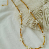 Natural Yellow Disc Shell and Starfish Necklace - floysun