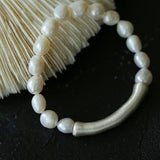 Neutral Chic Bamboo Knot Pearl Bracelet - floysun