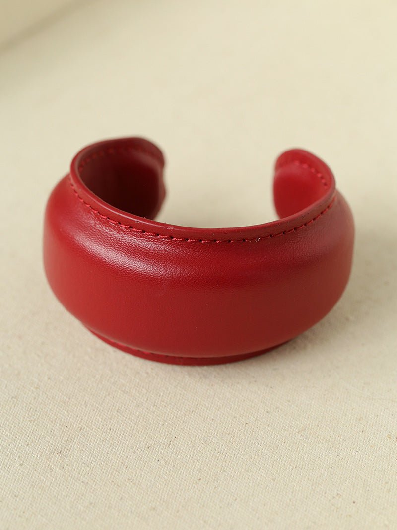 New Angora Red Leather Bracelet - floysun