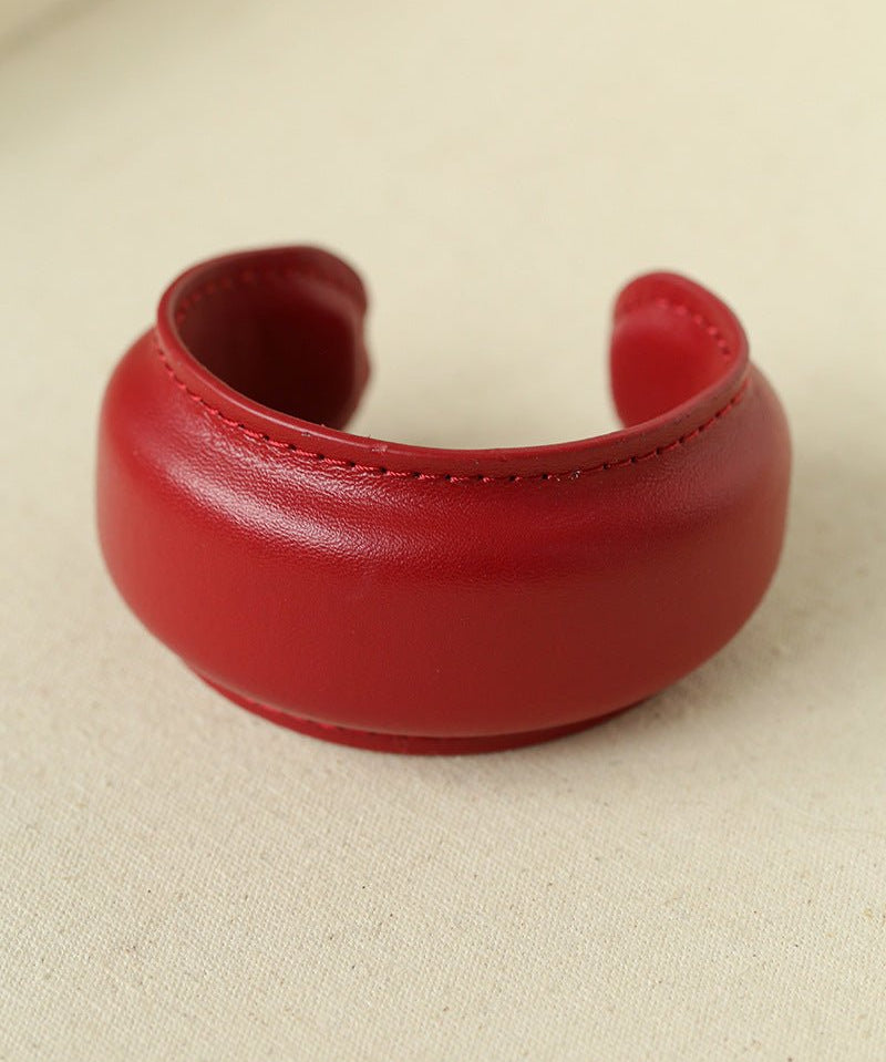 New Angora Red Leather Bracelet - floysun