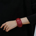 New Angora Red Leather Bracelet - floysun