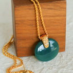 New Chinese Style Agate Peace Knot Pendant Necklace - floysun