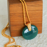 New Chinese Style Agate Peace Knot Pendant Necklace - floysun