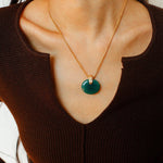 New Chinese Style Agate Peace Knot Pendant Necklace - floysun