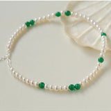 New Chinese - style Green Agate Pearl Necklace - floysun