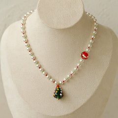 New Christmas Collection Pearl Beaded Necklace - floysun