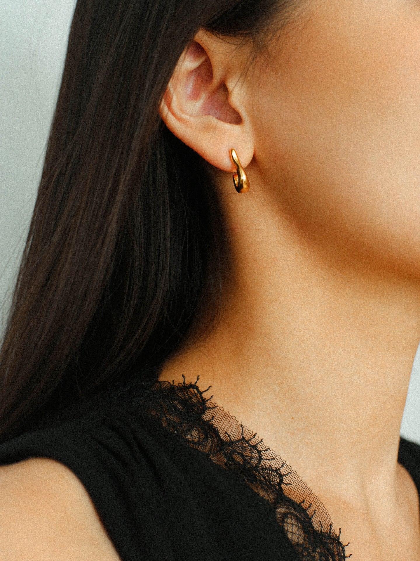 New Heart Series Heart - Shaped Swan Curve Earrings - floysun