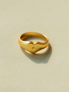 New Heart Series Heart Signet Ring - floysun