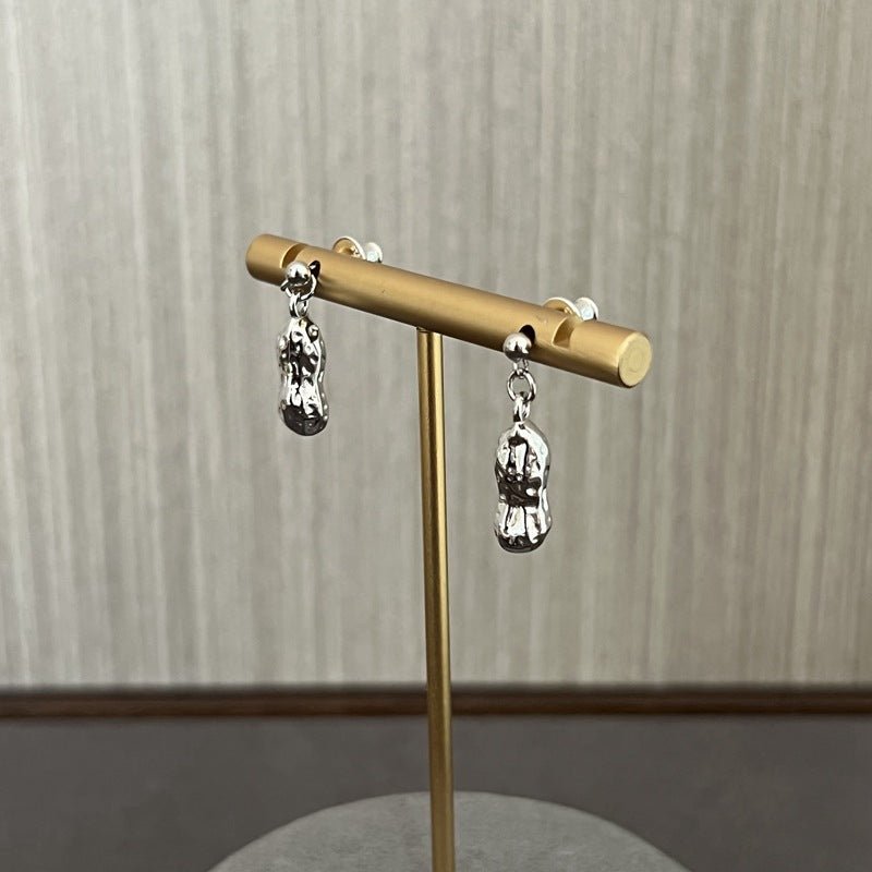 Niche Design 925 Silver Peanut Earrings - floysun