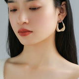 Niche Geometric Irregular Enamel Glazes Earrings - floysun