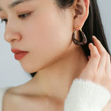 Niche Geometric Irregular Enamel Glazes Earrings - floysun