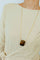 Niche Square Tiger's Eye Stone Long Chain Necklace - floysun