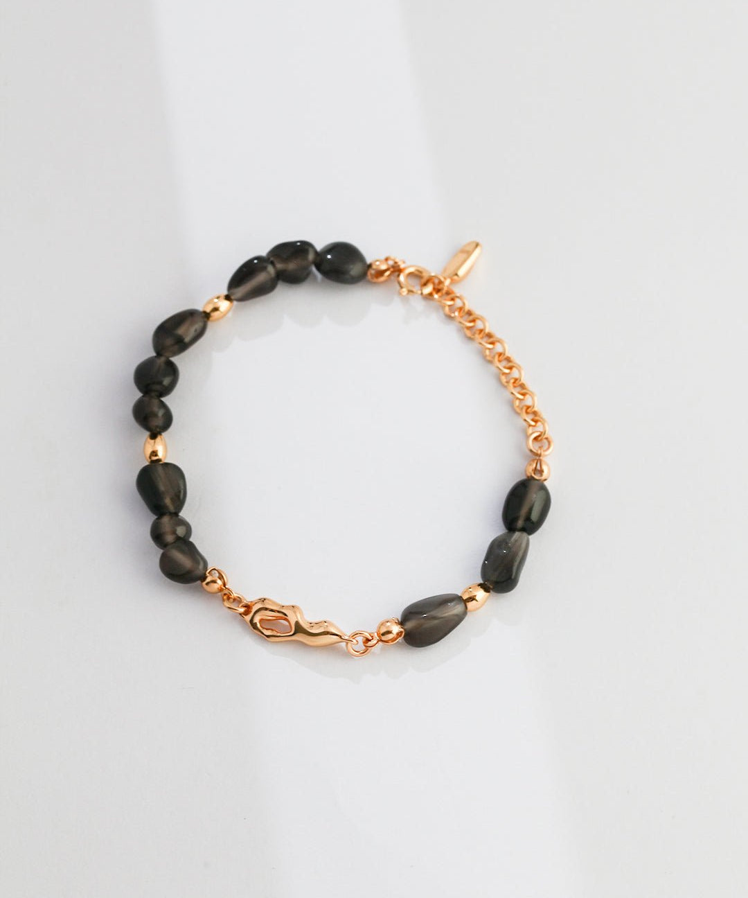 Obsidian Tea Crystal Chain Bracelet - floysun