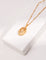 Oval 3D Striped Pendant Necklace - floysun