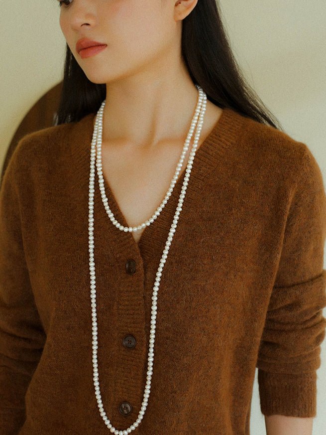 Oval Freshwater Pearl Longs Necklace - floysun