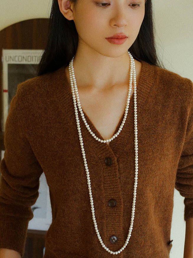 Oval Freshwater Pearl Longs Necklace - floysun