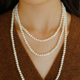 Oval Freshwater Pearl Longs Necklace - floysun