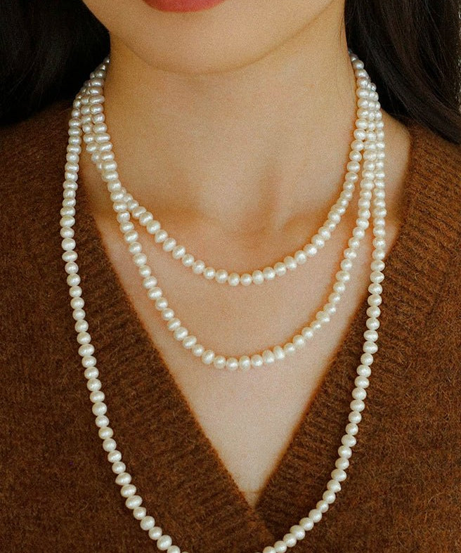 Oval Freshwater Pearl Longs Necklace - floysun