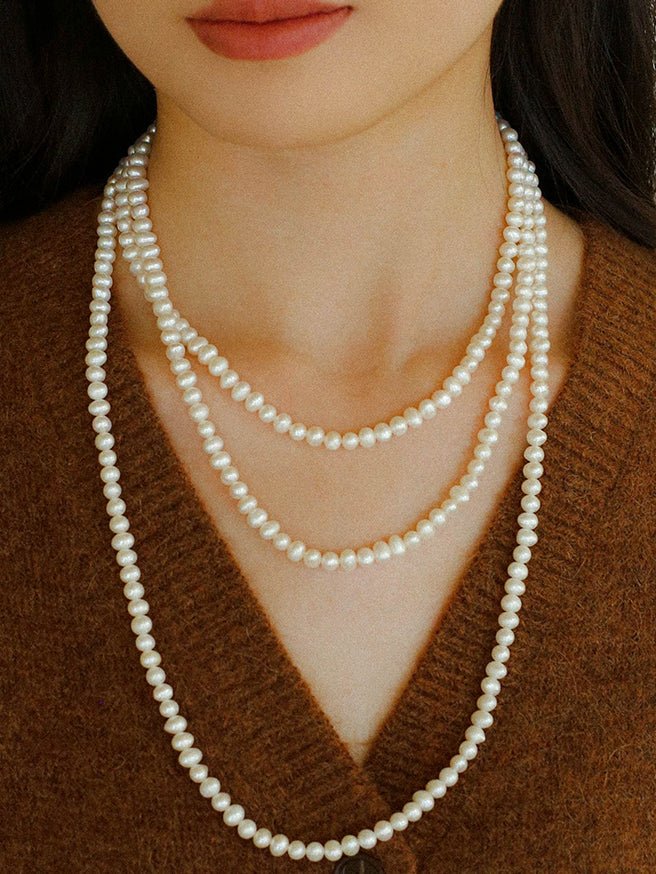 Oval Freshwater Pearl Longs Necklace - floysun