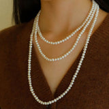 Oval Freshwater Pearl Longs Necklace - floysun