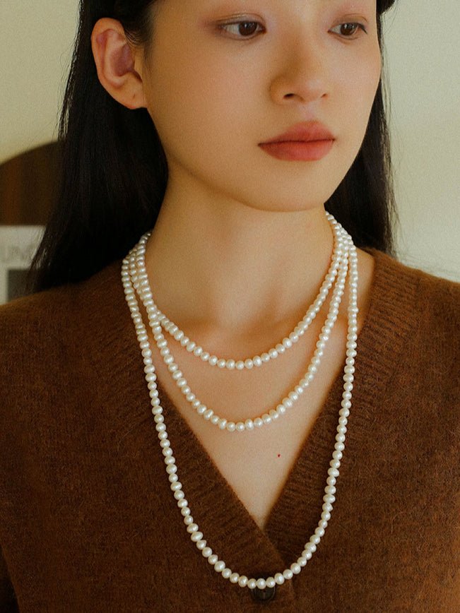 Oval Freshwater Pearl Longs Necklace - floysun