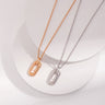 Oval Line Twisted Pearl Pendant Necklace - floysun