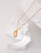 Oval Line Twisted Pearl Pendant Necklace - floysun