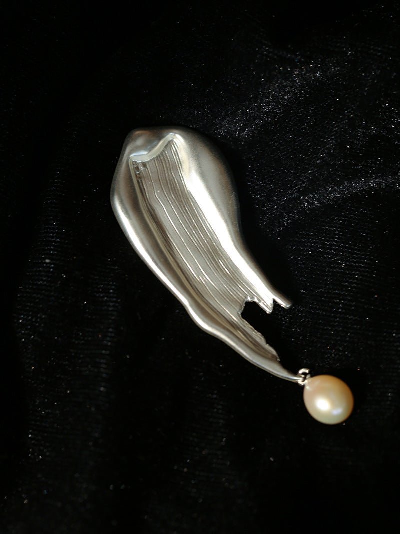 Paint Pen Paint Water Drop Pearl Brooch - floysun