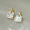 Patchwork Mother-of-Pearl Checkerboard Earrings - floysun