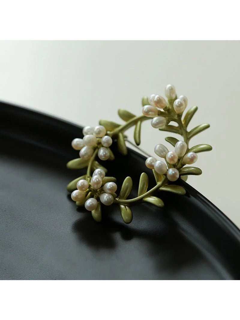 Peach Blossom Wreath Brooch - floysun