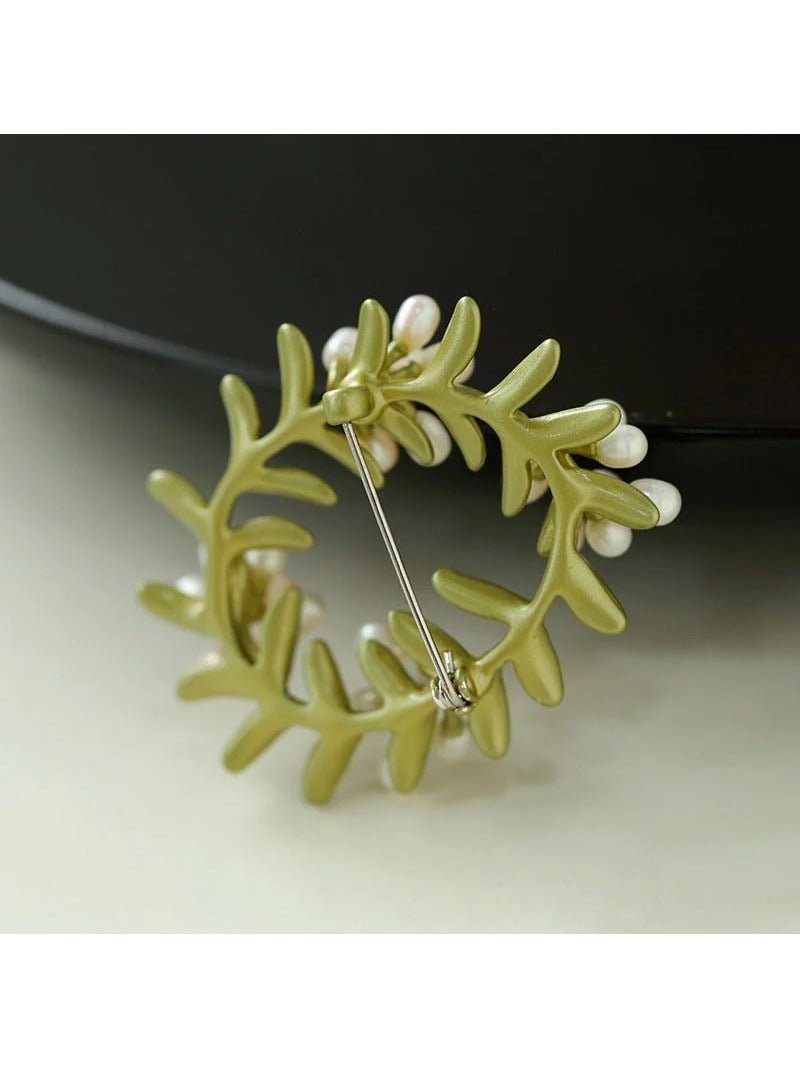 Peach Blossom Wreath Brooch - floysun