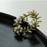 Peach Blossom Wreath Brooch - floysun