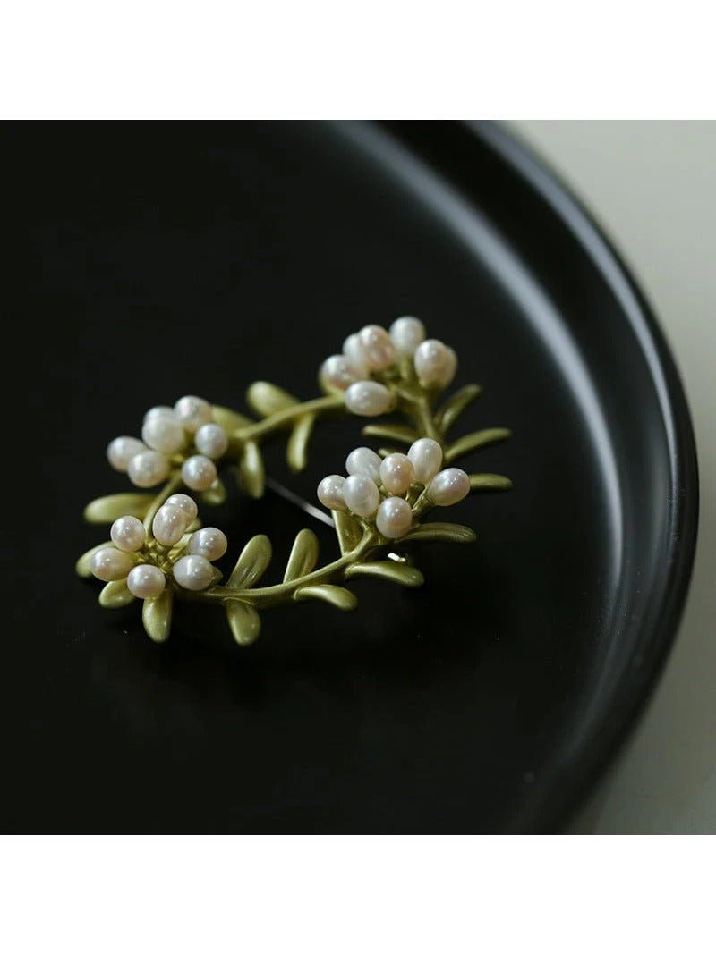 Peach Blossom Wreath Brooch - floysun