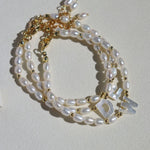 Pearl and Mother - of - Pearl Letter Bracelet - floysun