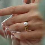 Pearl Elf Adjustable Ring - floysun