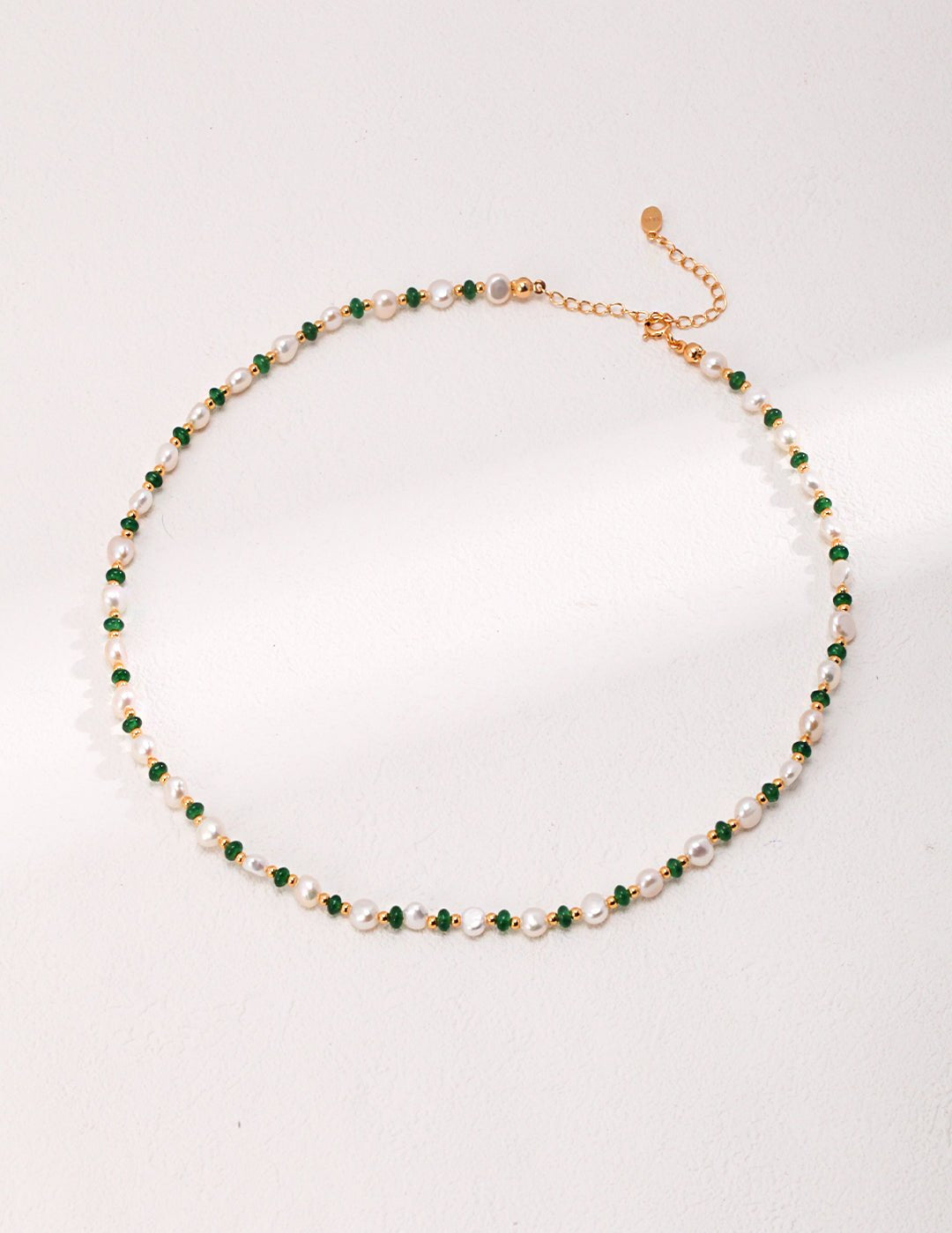 Pearl Emerald Gold Necklace - floysun