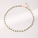 Pearl Emerald Gold Necklace - floysun