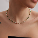 Pearl Emerald Gold Necklace - floysun