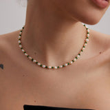 Pearl Emerald Gold Necklace - floysun