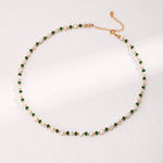 Pearl Emerald Gold Necklace - floysun