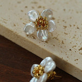 Pearl Floret Stud Earrings - floysun