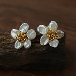 Pearl Floret Stud Earrings - floysun