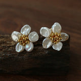 Pearl Floret Stud Earrings - floysun