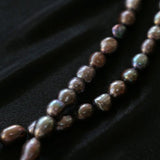 Pearl Loop - Wrapped Grey Necklace - floysun