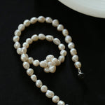 Pearl Loop - Wrapped Grey Necklace - floysun