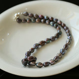 Pearl Loop - Wrapped Grey Necklace - floysun