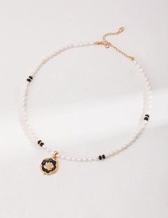 Pearl Onyx Stones Natural Pearls Necklaces - floysun